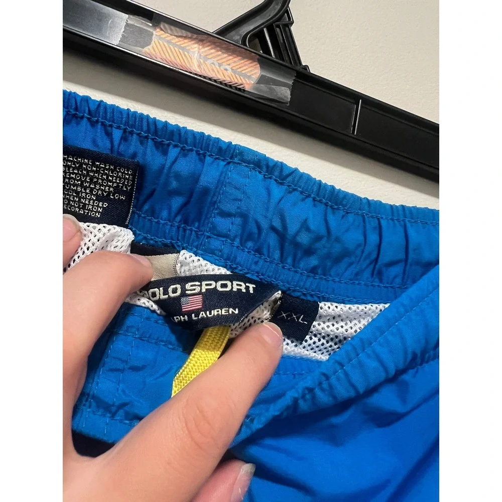 Polo Sport Vintage Swim Trunks Blue Vibrant Beach Summer Men Size XXL